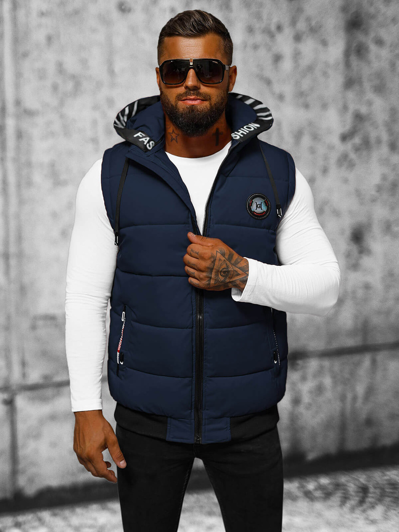 Безрукавка чоловіча tемно-cиня OZONEE JS/84M3028/215/X