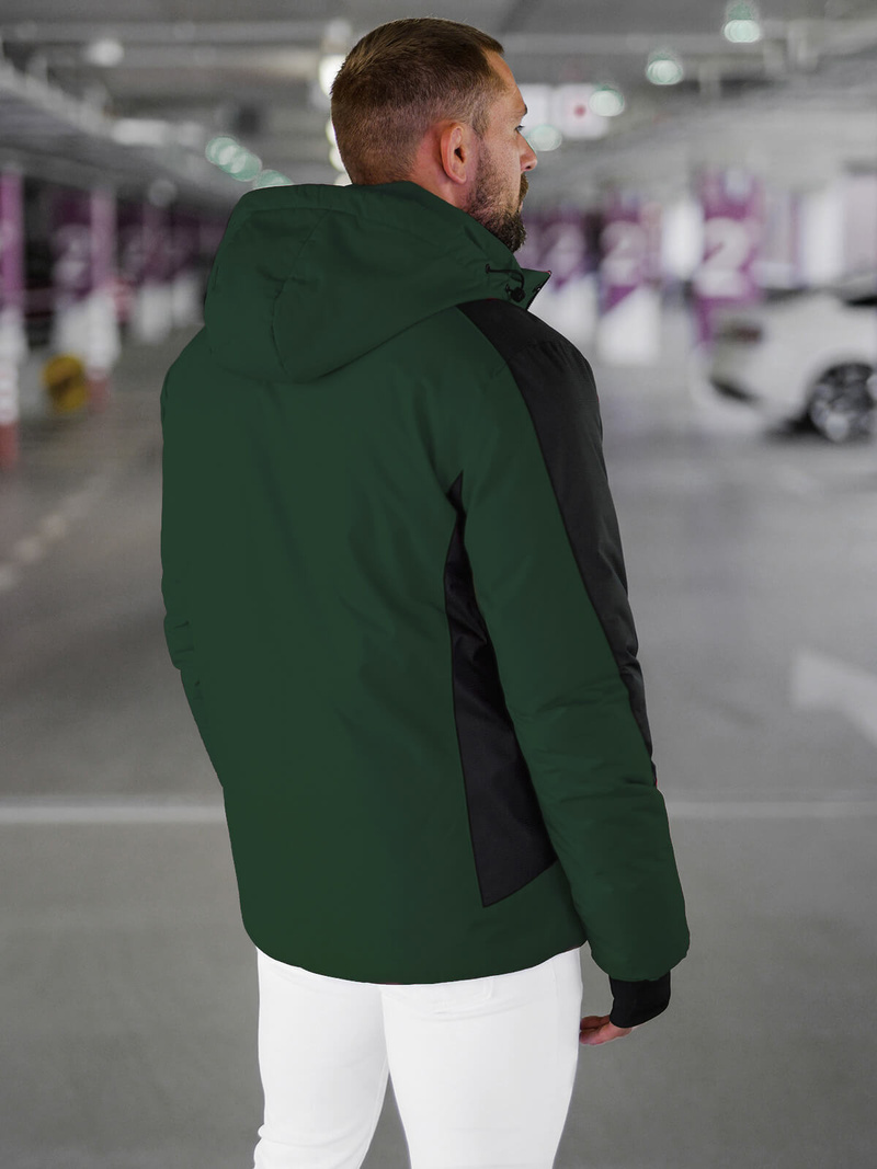 Kurtka zimowa męska ciemno-zielona OZONEE JS/91M9905/136