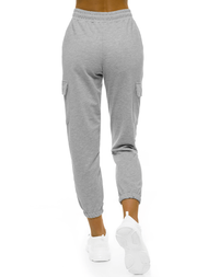 Spodnie dresowe damskie jasno-szare OZONEE O/MB2001/21