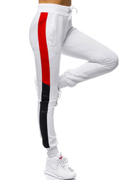 Spodnie dresowe damskie białe OZONEE JS/JK88127/1