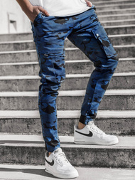 Spodnie męskie joggery moro-granatowe OZONEE A/1003