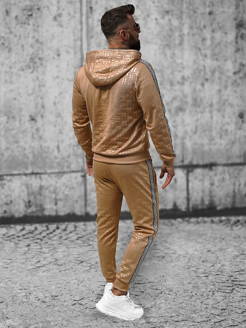 Komplet dresowy męski beżowy OZONEE O/3A165