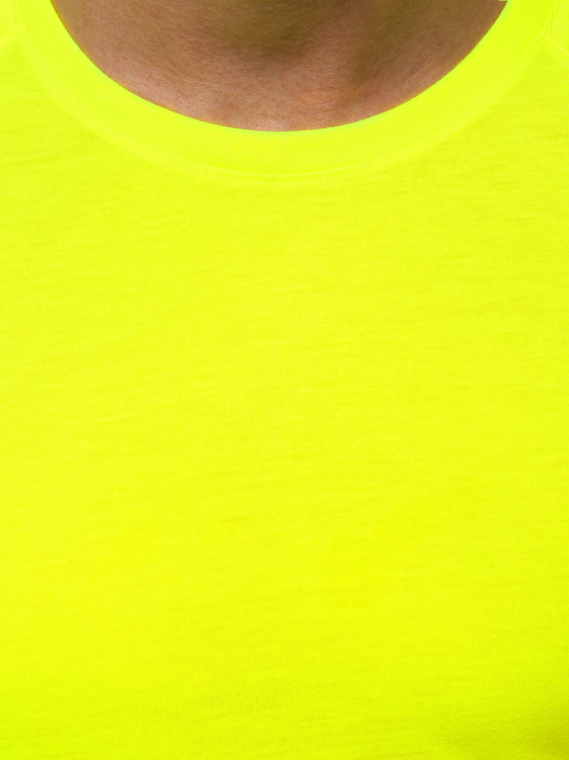 T-Shirt męski żółty-neon OZONEE O/1256XZ