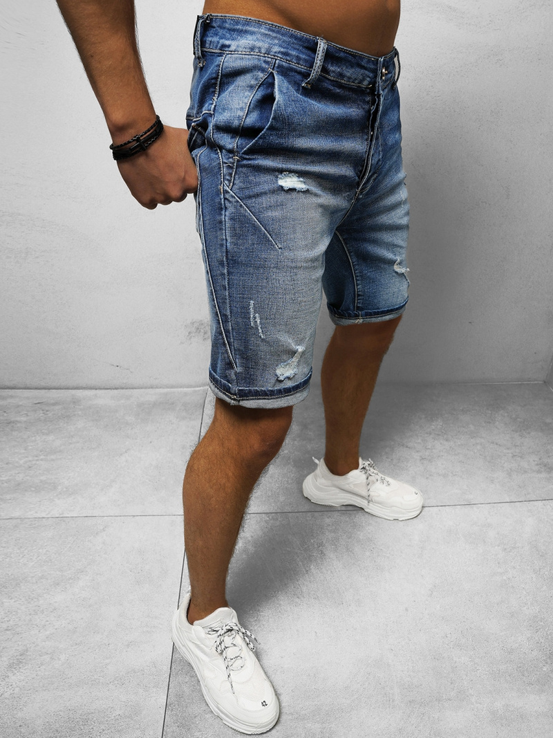 Spodenki męskie jeansowe niebieskie OZONEE NB/MP0042B