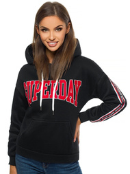 Bluza z kapturem damska czarna OZONEE JS/B26014