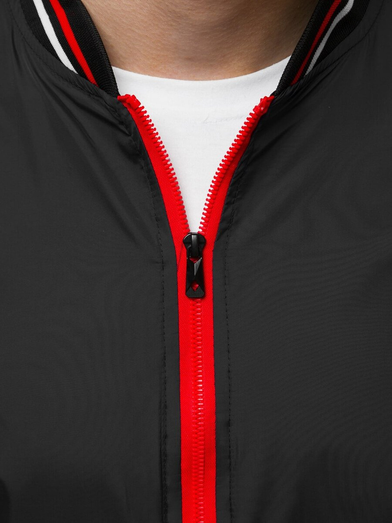 Kurtka przejściowa męska bomberka czarna OZONEE JS/M10289