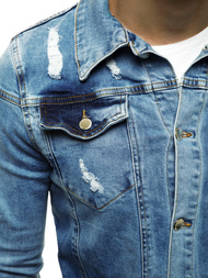 Kurtka męska jeans jasno-niebieska OZONEE G/474K