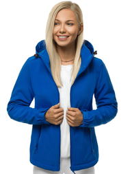 Kurtka softshell damska z kapturem niebieska OZONEE JS/HH018/9
