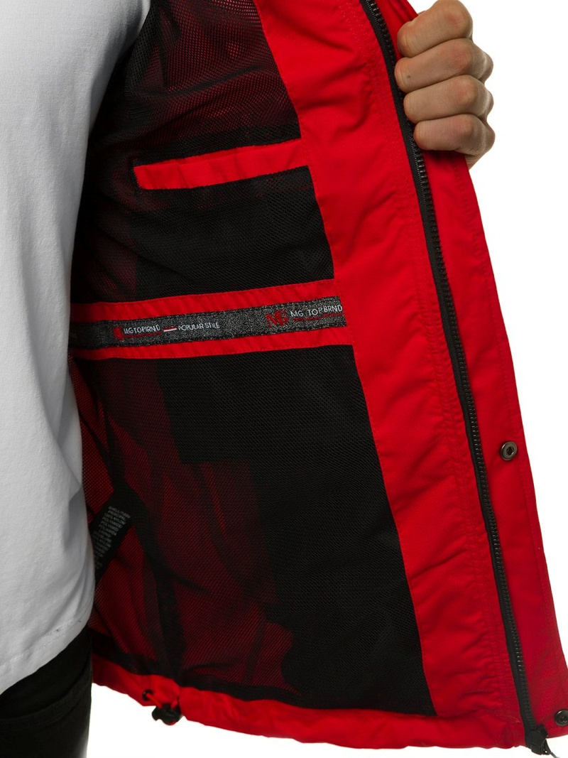 Kurtka przejściowa męska czerwona OZONEE MG/2515