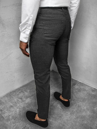 Spodnie męskie chino materiałowe grafitowe OZONEE DJ/5612