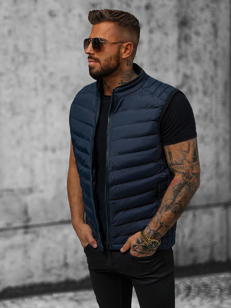 Безрукавка чоловіча tемно-cиня OZONEE N/7133Z