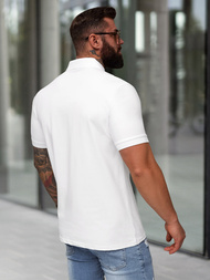 Koszulka męska polo biała OZONEE NB/MT3121