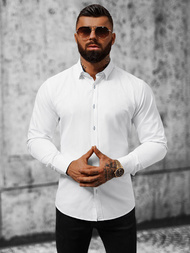 Класична сорочка чоловіча Бiла OZONEE O/V05