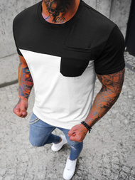 Футболка чоловіча Чорно-Бiла OZONEE JS/8T91/1