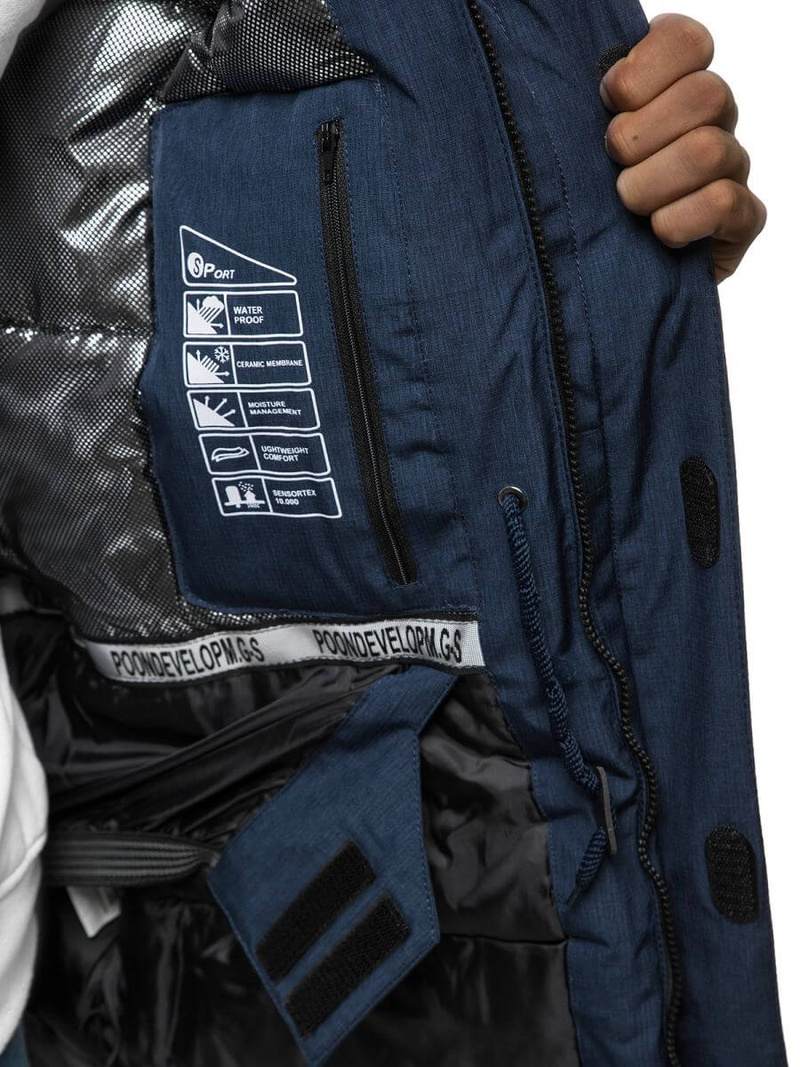 Kurtka zimowa męska granatowa OZONEE O/9803