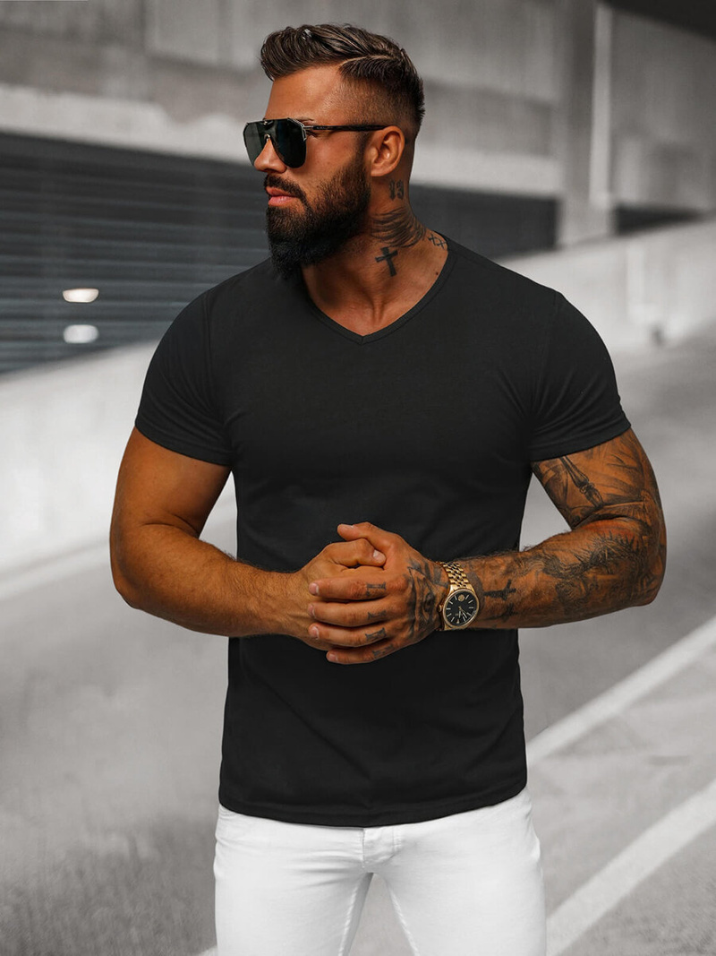 Футболка чоловіча Чорна OZONEE JS/712007Z