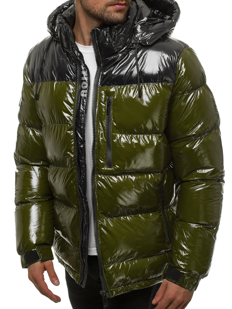 Kurtka zimowa męska pikowana khaki OZONEE N/6462