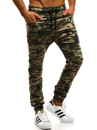 Штани чоловічі джоггери Камуфляжно-Зеленi OZONEE A/829