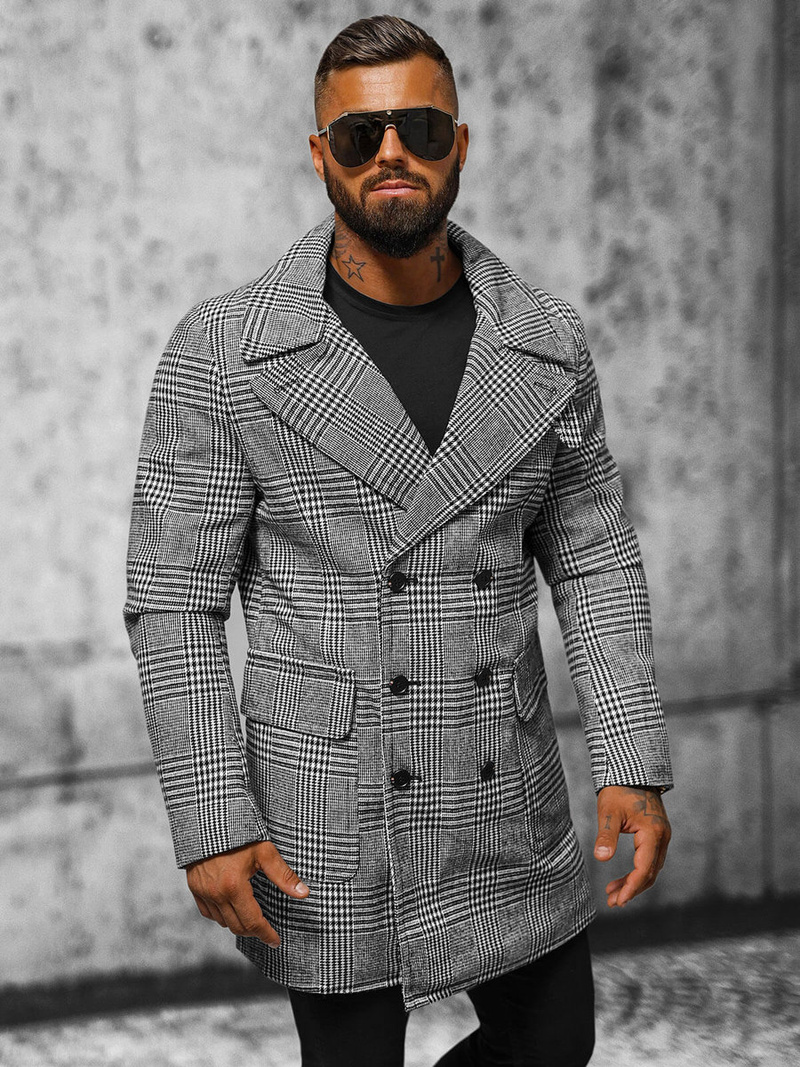 Пальто чоловіче Чорно-Бiлий OZONEE JS/JP1192Z