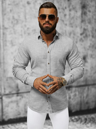 Класична сорочка чоловіча tемно-ciра OZONEE O/V32