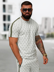 Komplet dresowy męski krótki jasno-szary OZONEE O/QQ1608AB