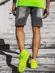 Шорти джинові чоловічі Чорно-Зеленi OZONEE JS/KK1091