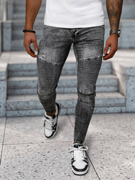 Spodnie jeansowe męskie czarne OZONEE NB/MP0069N