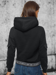 Bluza z kapturem damska czarna OZONEE JS/B26030