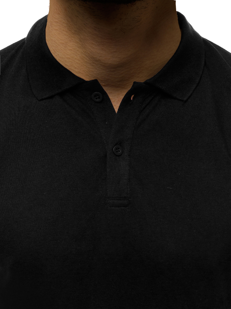 Koszulka polo męska czarna OZONEE JS/GD01