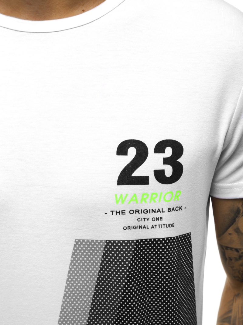 Футболка чоловіча Бiлий OZONEE JS/SS10932Z