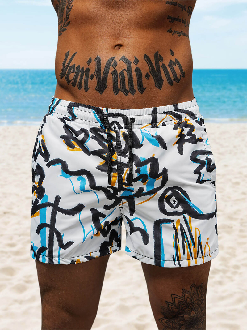 Spodenki kąpielowe męskie białe OZONEE O/22205006