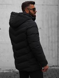 Kurtka zimowa męska pikowana czarna OZONEE JS/22M59/392