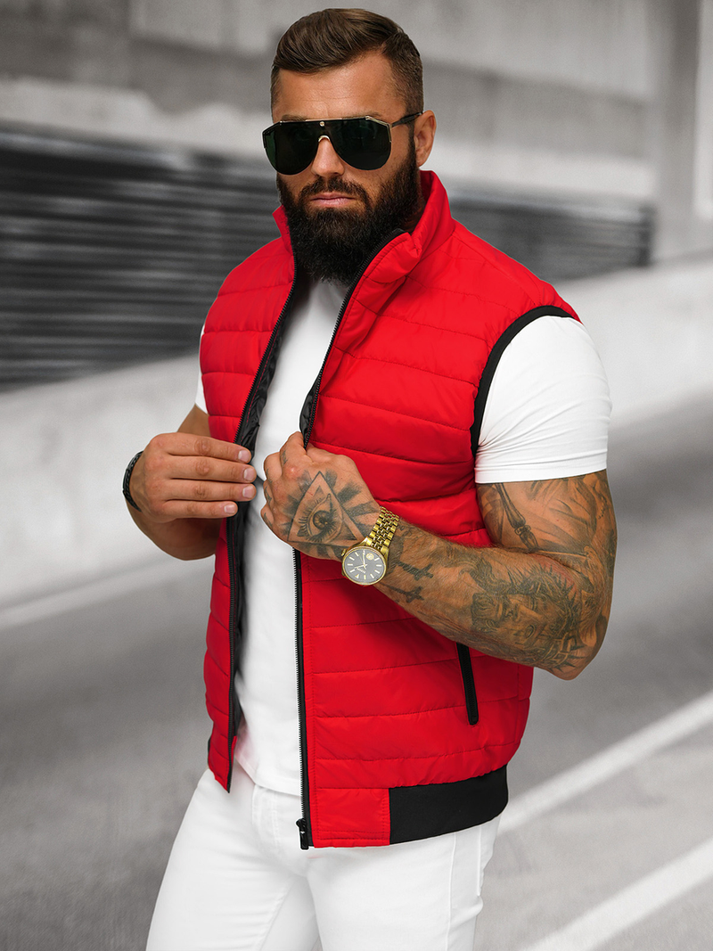 Безрукавка чоловіча Червона OZONEE JS/MY77Z