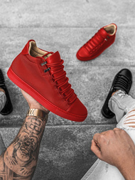 Sneakersy wysokie czerwone OZONEE G/222