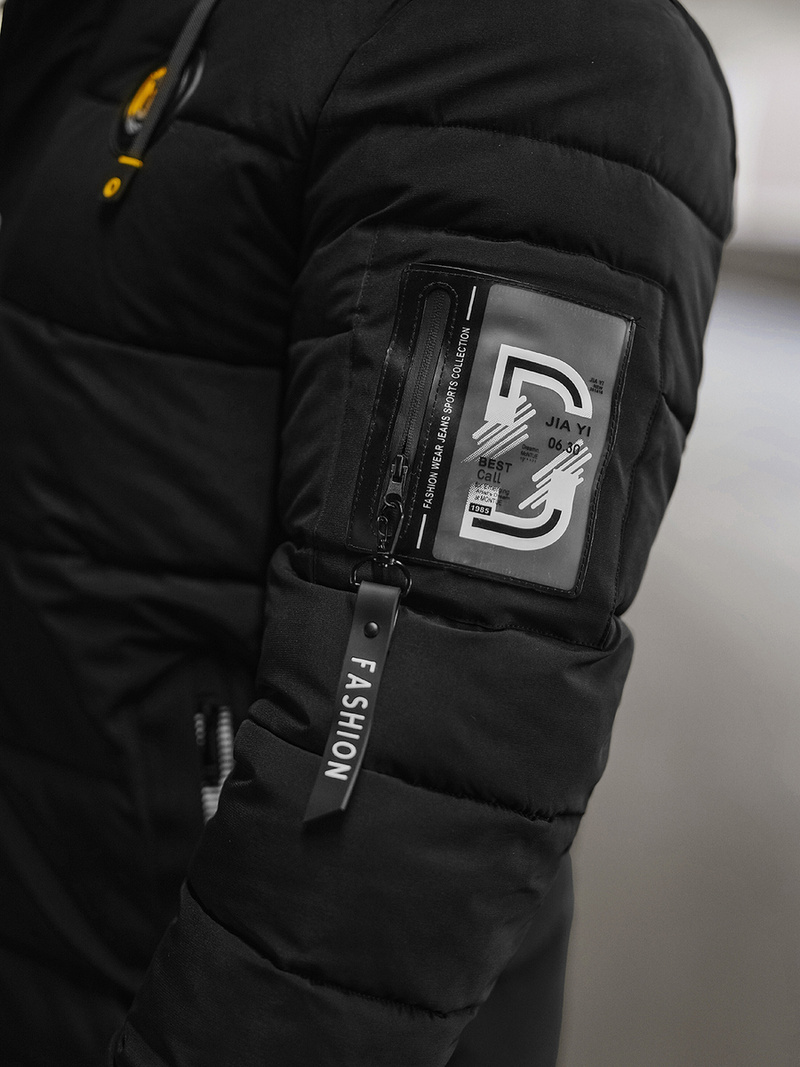 Kurtka męska pikowana czarna OZONEE JS/57M7503/392