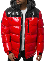 Kurtka zimowa męska pikowana czerwona OZONEE N/6462