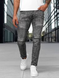 Spodnie jeansowe męskie czarne OZONEE NB/MP0069NZ