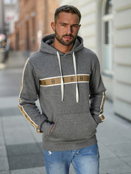 Bluza z kapturem męska grafitowa OZONEE JS/8B1729/5