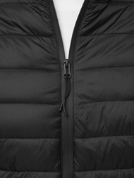 Kurtka przejściowa męska pikowana czarna OZONEE JS/M13007/1