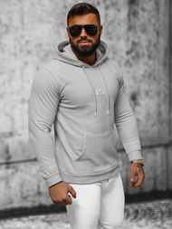 Bluza z kapturem męska szara OZONEE O/TB2216