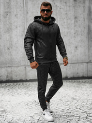 Komplet dresowy męski czarny OZONEE O/3A75