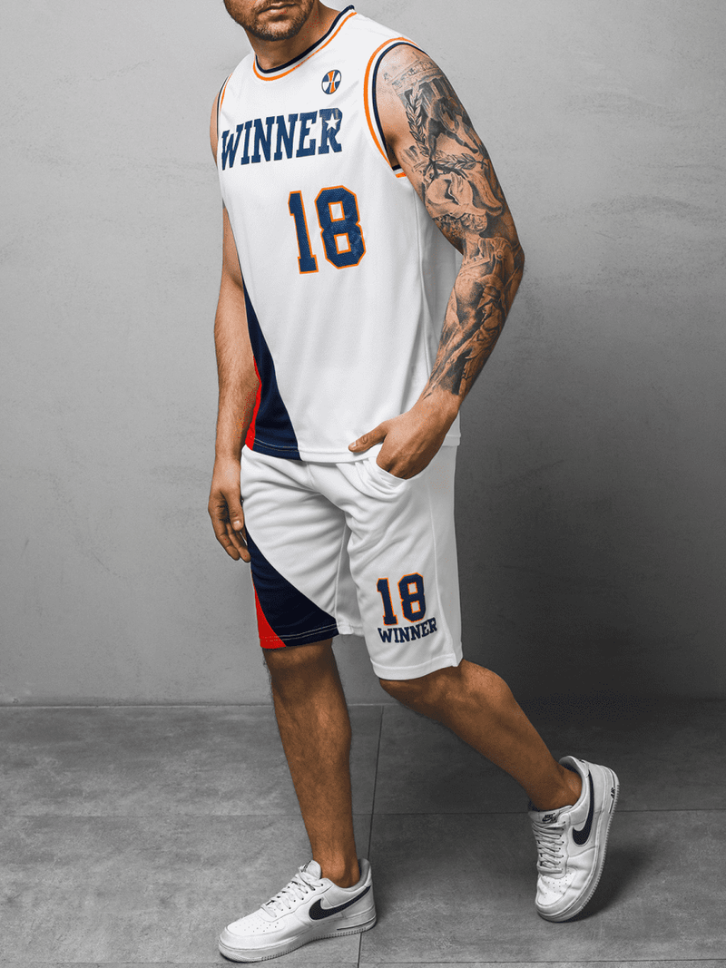 Спортивний костюм чоловічій Бiлий OZONEE JS/68C10167