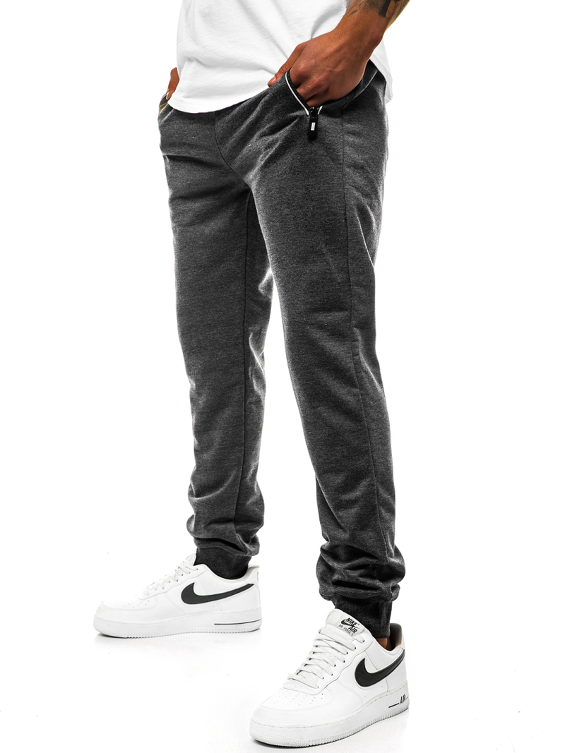 Spodnie dresowe męskie grafitowe js/xw001s