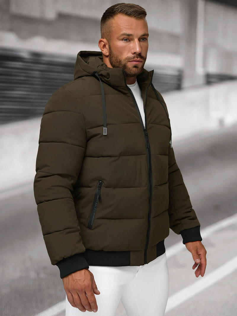 Kurtka zimowa męska brązowa OZONEE JS/31M5023/84