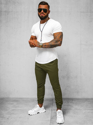Spodnie męskie chino joggery khaki OZONEE O/399