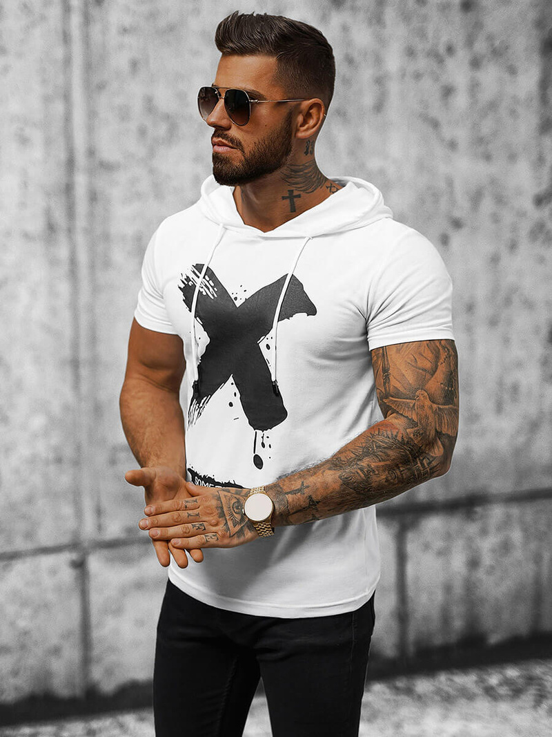 Футболка чоловіча Бiлий OZONEE JS/8T203