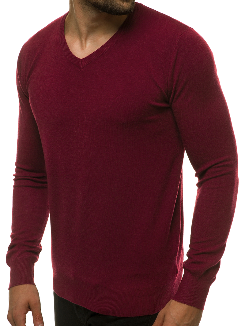 Sweter męski bordowy OZONEE TMK/YY03/15