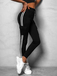 Spodnie dresowe damskie czarne OZONEE O/TS220/1