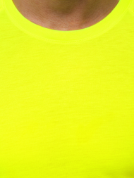 T-Shirt męski żółty-neon OZONEE O/1256XZ