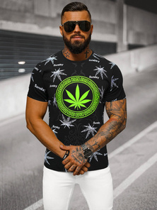 T-shirt męski czarny OZONEE O/T139/3